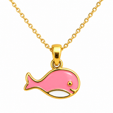 Pink Whale Pendant Necklace