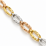 Tri-Tone Link Bracelet