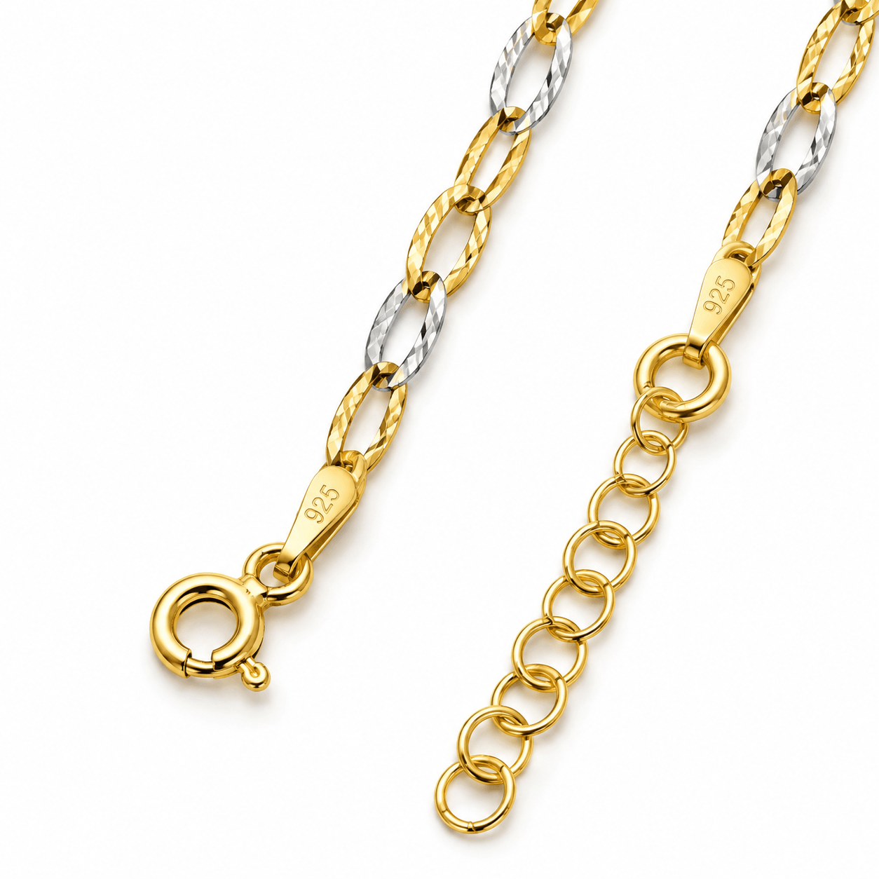 Tri-Tone Link Bracelet
