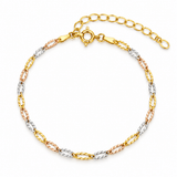 Tri-Tone Link Bracelet