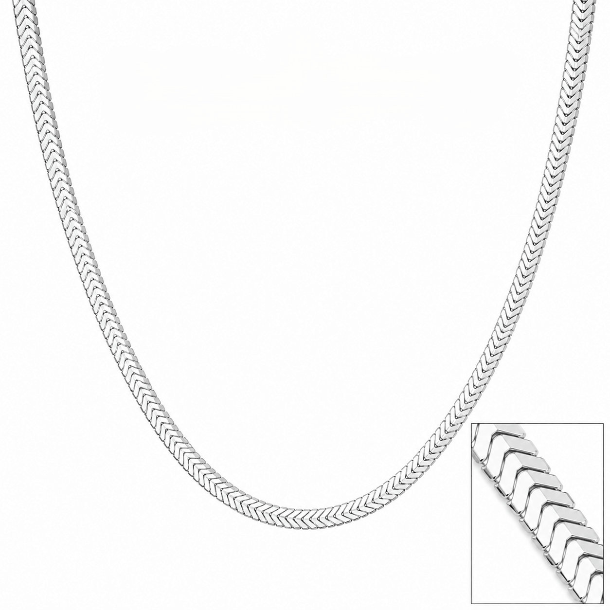 Silver Herringbone Chain