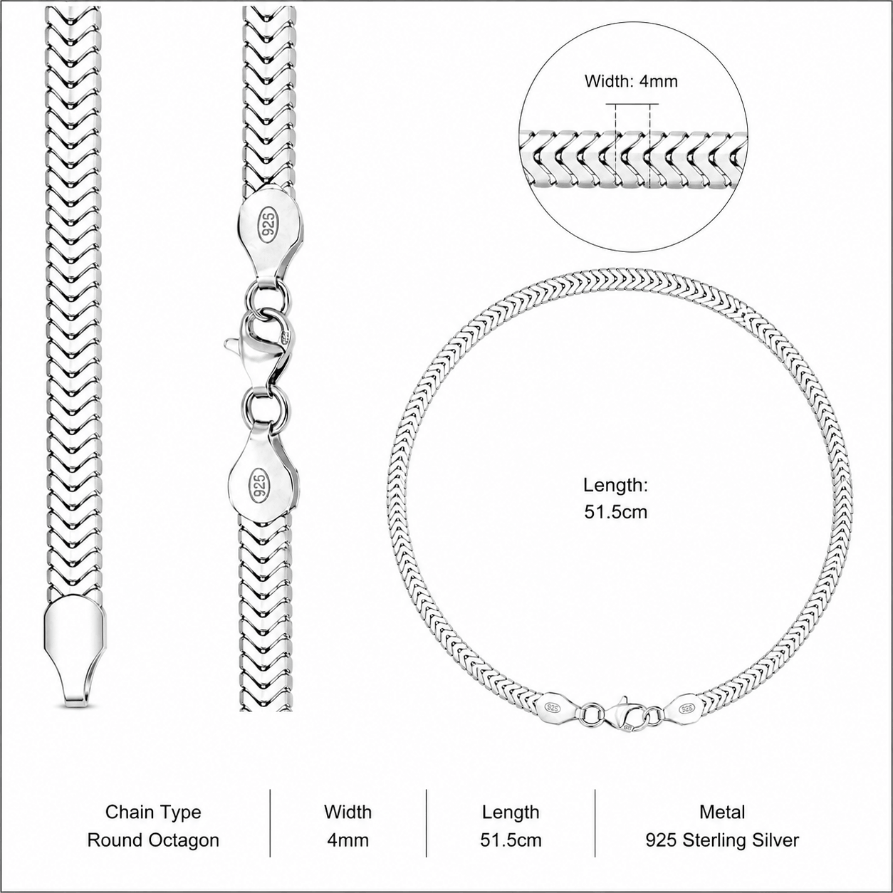 Silver Herringbone Chain