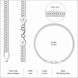 Silver Herringbone Chain