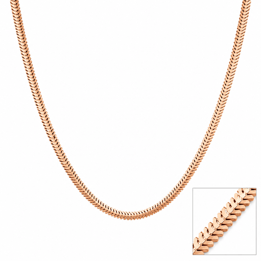 Rose Gold Herringbone Chain