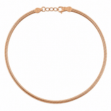 Rose Gold Herringbone Chain in 925 Sterling Silver