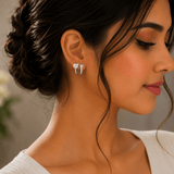 Heart Halo Huggie Earrings