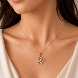 Rose Gold Heart Bloom Pendant