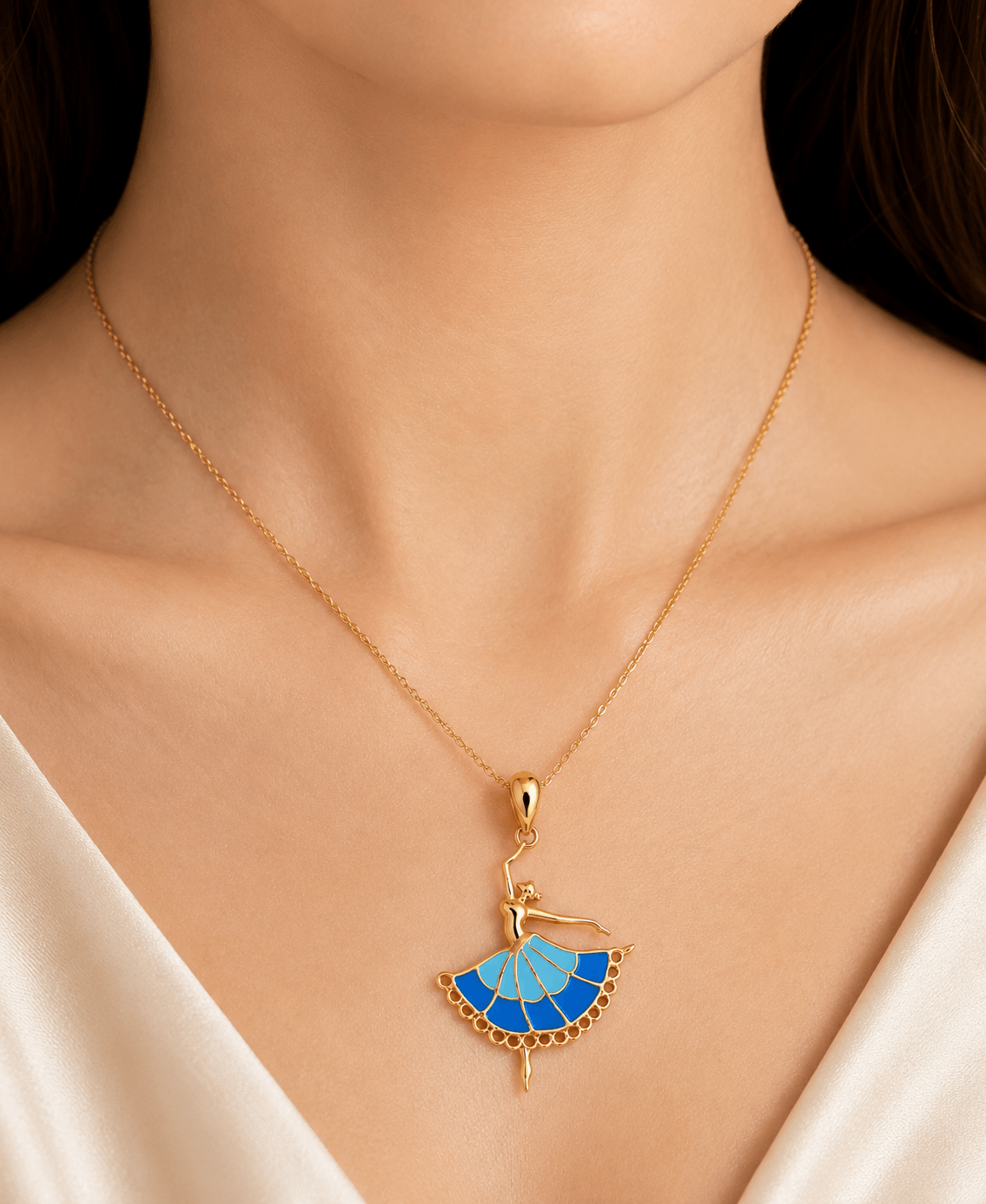 Ballerina Enamel Pendant