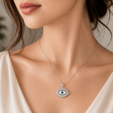 Evil Eye Halo Pendant