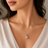 Princess Cut Solitaire CZ Pendant