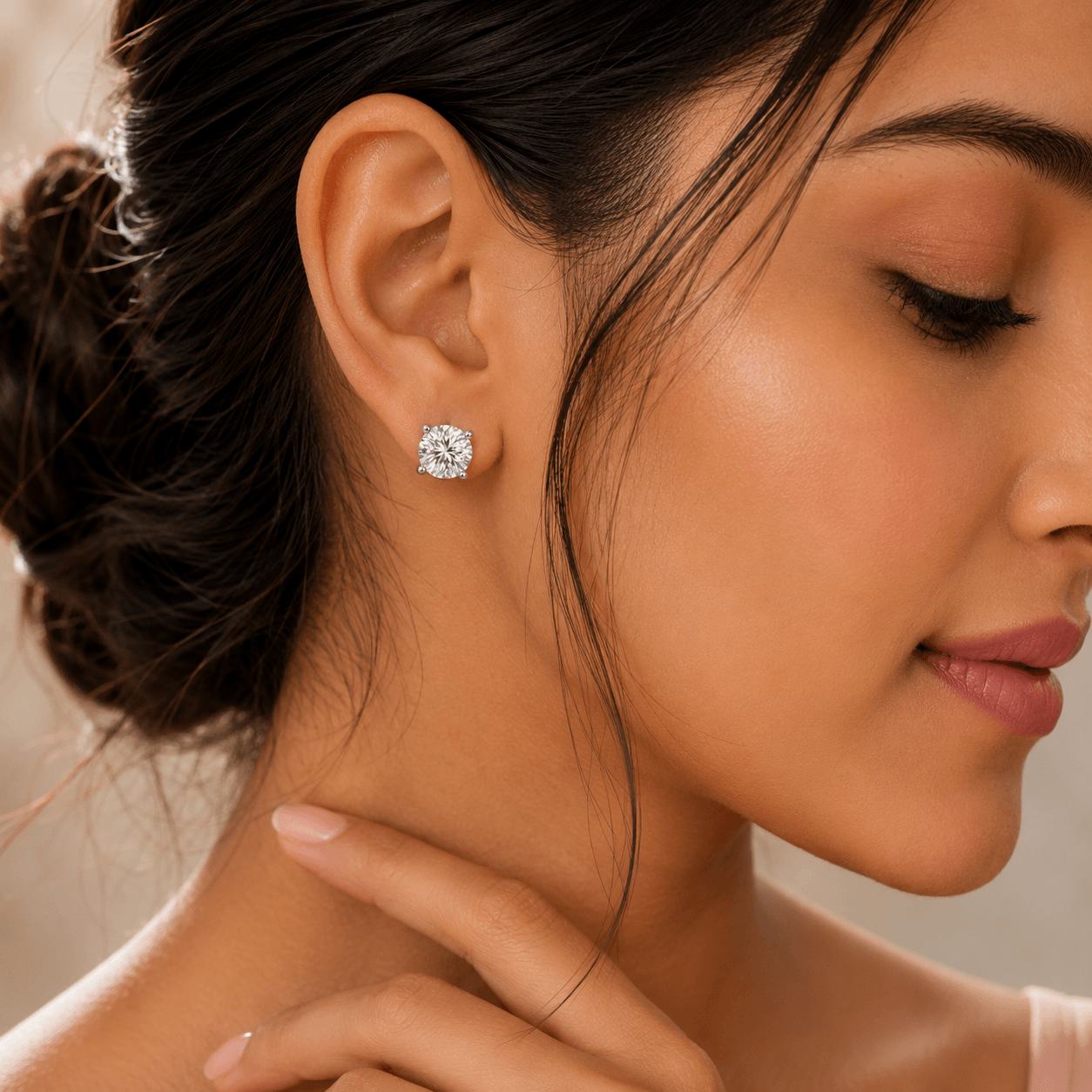 Celeste Classic Solitaire Stud Earrings