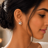 Eternal Heart Halo Stud Earrings