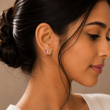 Blush Butterfly Stud Earrings