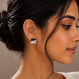 Pastel Mosaic Stud Earrings