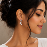 Teardrop CZ Dangle Earrings