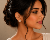 Floral Halo Stud Earrings