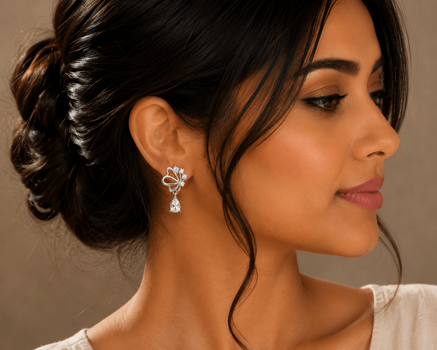 Butterfly Crystal Drop Earrings