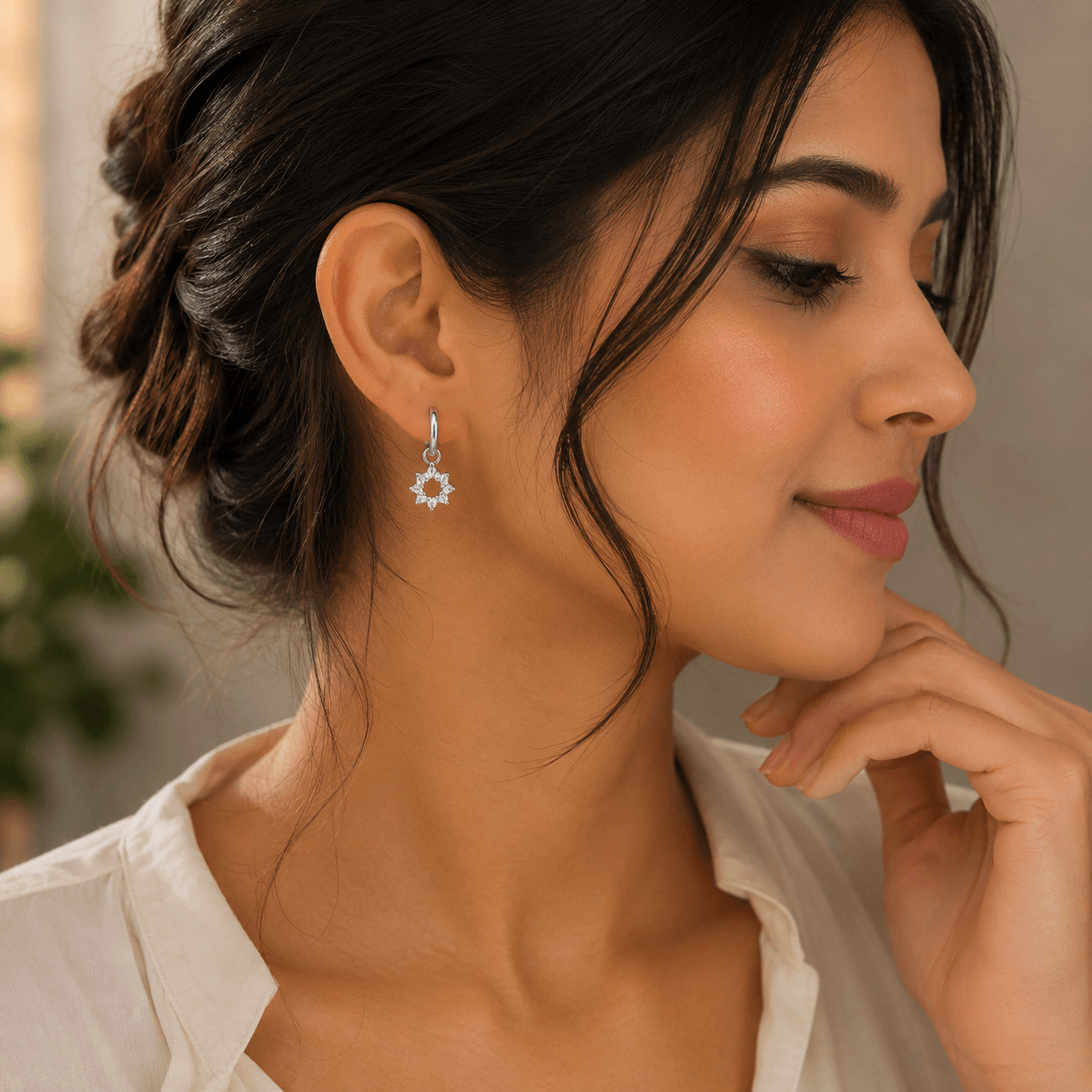 Celeste Star Hoop Earrings
