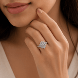 Floral Cluster Adjustable Ring