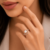 Pearl Halo Ring