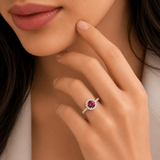 Ruby Halo Ring