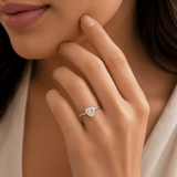 Heart Solitaire Adjustable Ring