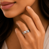 Double Heart Adjustable Ring