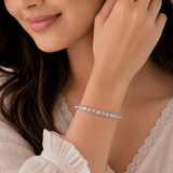 Elegant CZ Tennis Bracelet in Sterling Silver