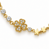 Gold Floral Star Bracelet