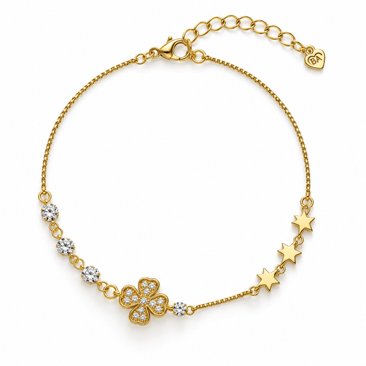 Gold Floral Star Bracelet