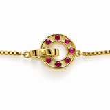 Ruby Crystal 925 Bracelet