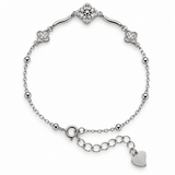 Elegant Floral Crystal Bracelet