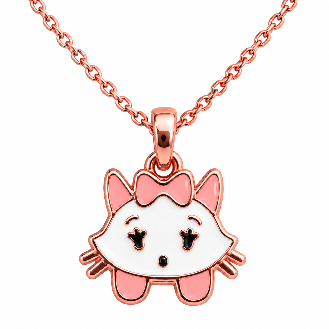 Kitty Bow Pendant Necklace