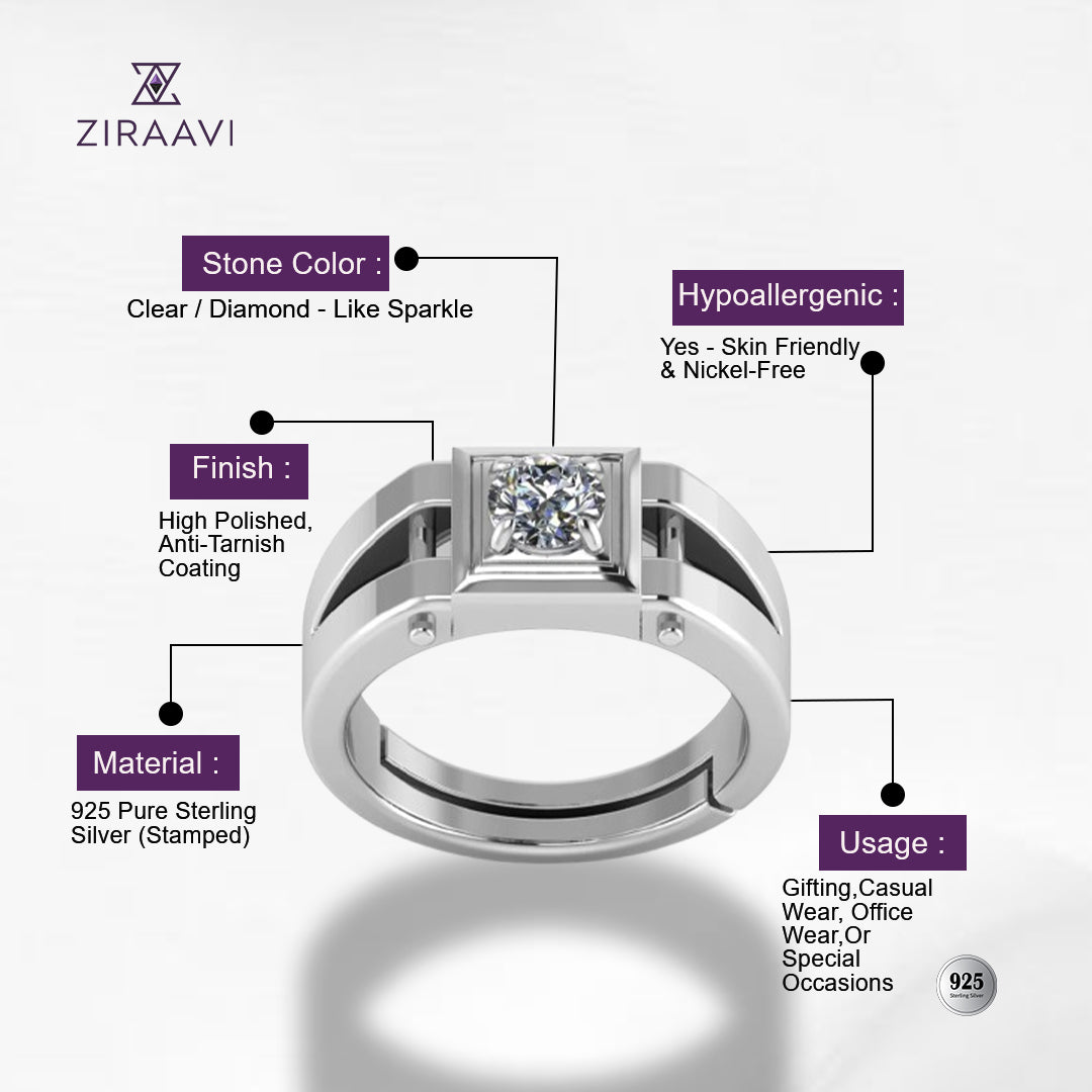Stardom 925 Sterling Silver Men's Special Ring