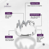 Heart Initials 925 Sterling Silver Ring for Men and Women