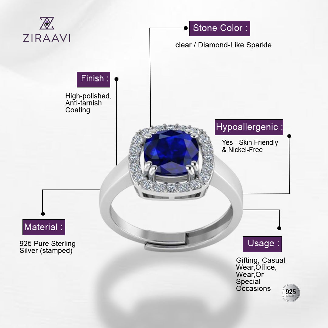 Glamira Jonasia Blue Sapphire 925 Sterling Silver Couples Ring