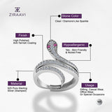 MoonGaze Snake Ring