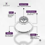 Ara Round Forever 925 Sterling Silver Ring for Girls