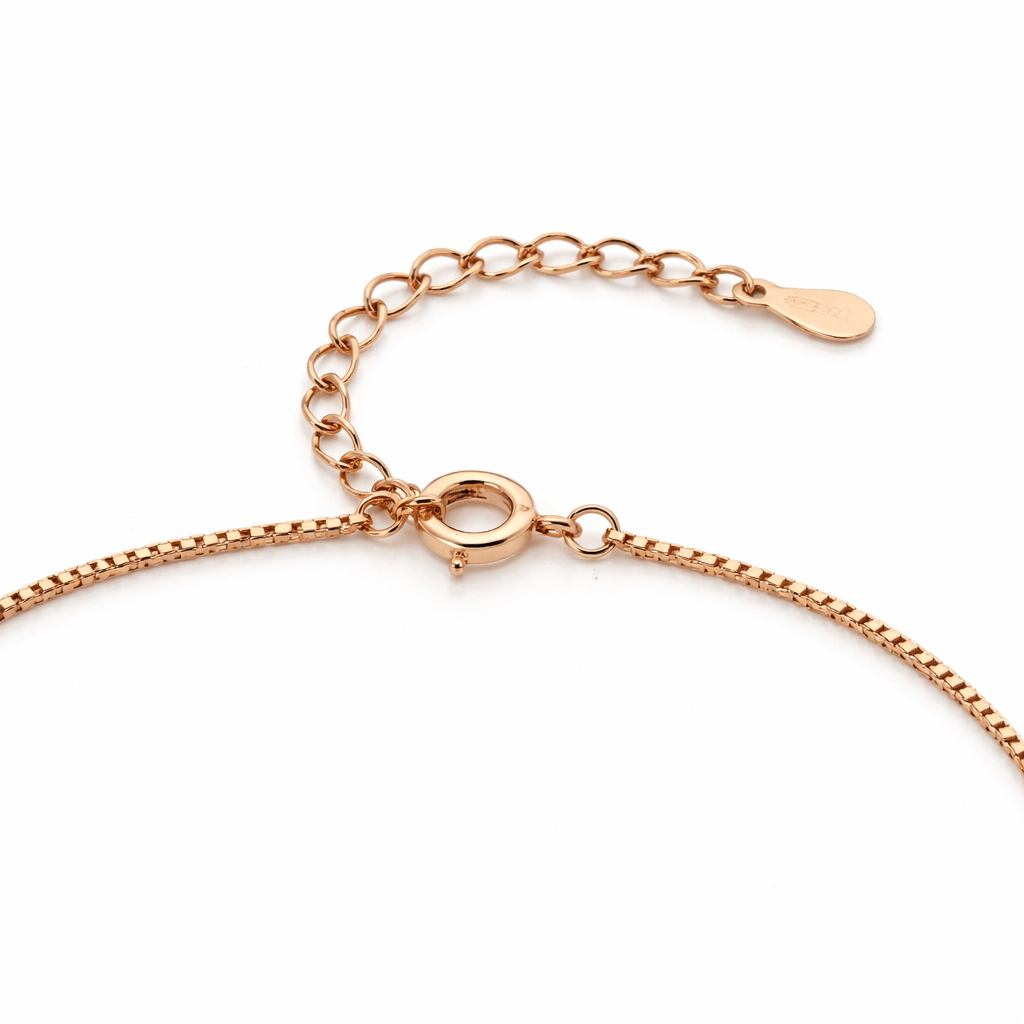 Delicate Gold Tone Chain Bracelet with Square CZ Charm and Dangle Accents