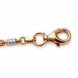 Dual Tone Gold and Silver Beaded Textured Anklet with Modern Finish