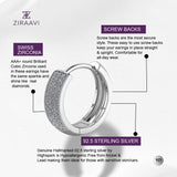 Charming Crystal 925 Silver Stud Earrings for Ladies