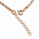 Elegant Gold Tone Tennis Bracelet with Dual Tone CZ Stone Accents