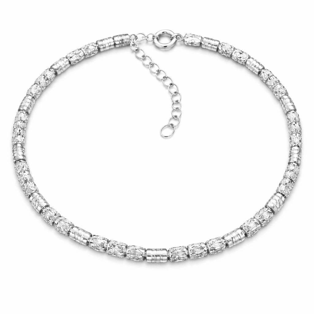 Elegant Silver Tone Tennis Bracelet with Sparkling CZ Stone Detailing