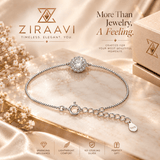 Elegant Halo CZ Adjustable Bracelet