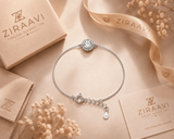 Elegant Halo CZ Adjustable Bracelet