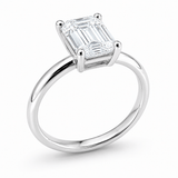 Emerald Cut Solitaire CZ Ring