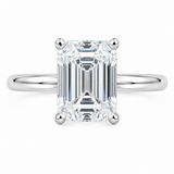 Emerald Cut Solitaire CZ Ring