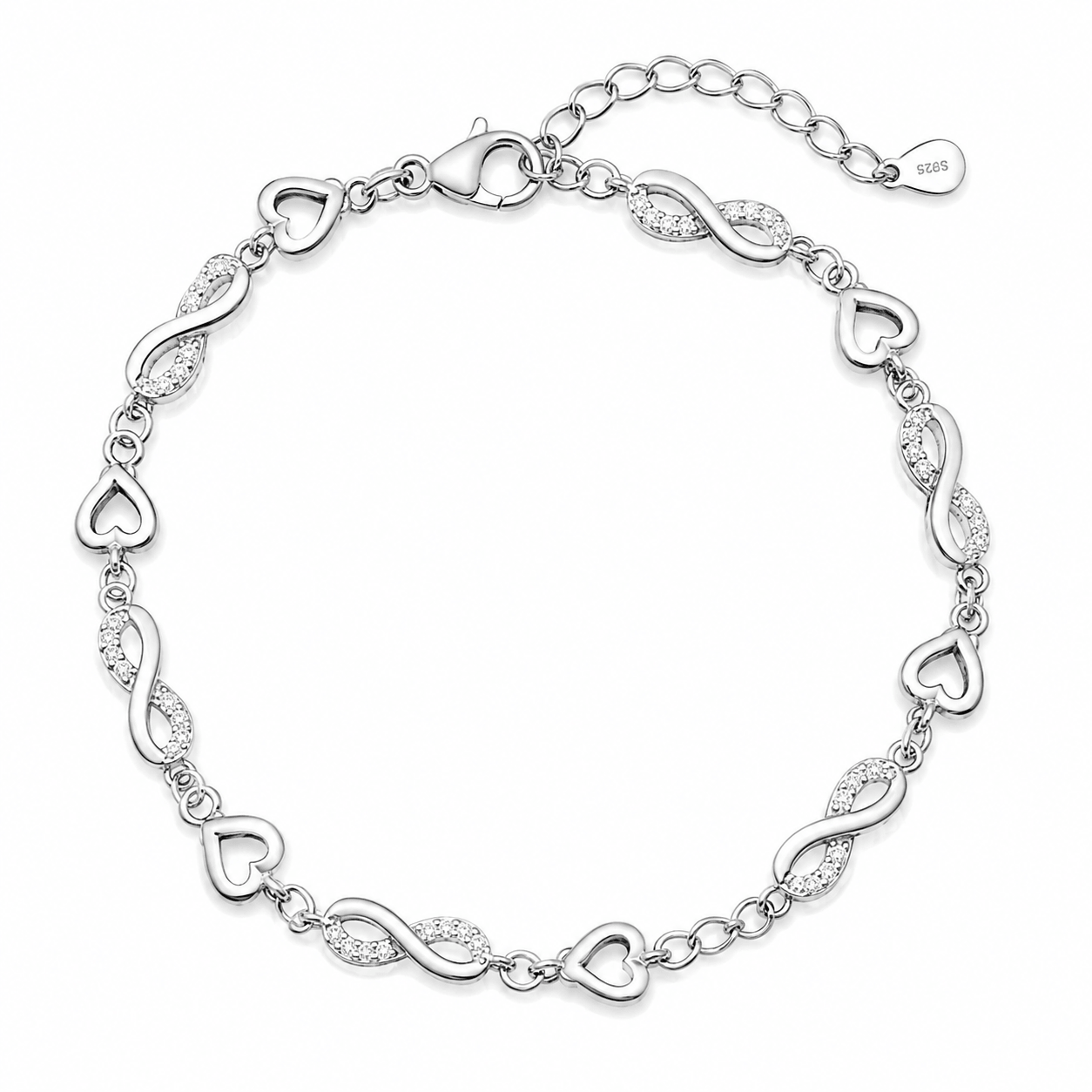 Heart & Infinity Link Bracelet