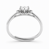 Floral Solitaire CZ Ring