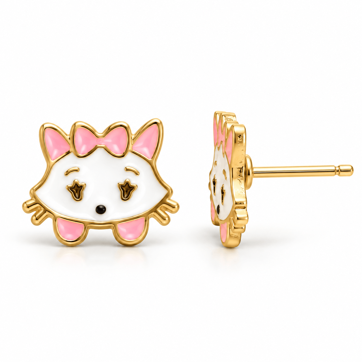 Kitty Bow Stud Earrings